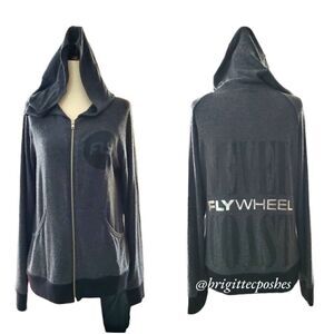 FLYWHEEL Grey and Black Hoodie Jacket